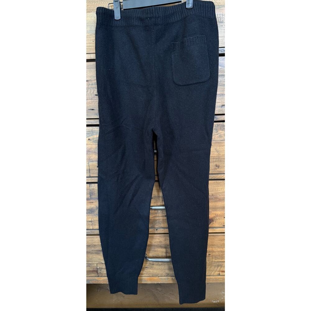 UNSUBSCRIBED Cashmere Jogger Pants Women's Sz M Black Lounge Drawstring NEW